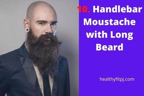 Handlebar Moustache with Long Beard