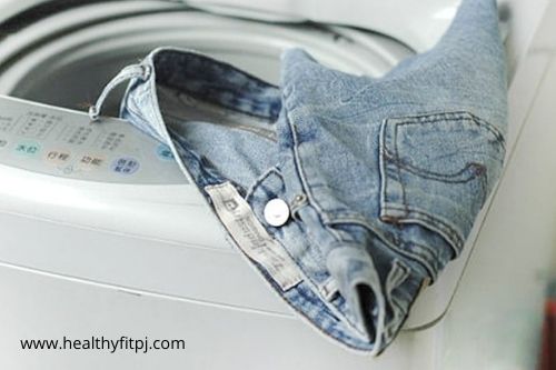 Wash Your Jeans for get the distressed look 